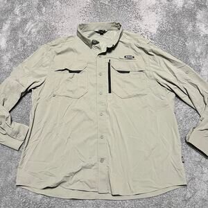 Alaskan Hardgear Duluth Shirt Mens XXL Perfection Loop Fishing Shirt Vented Tan
